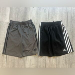 2 adidas boys basketball shorts size small
